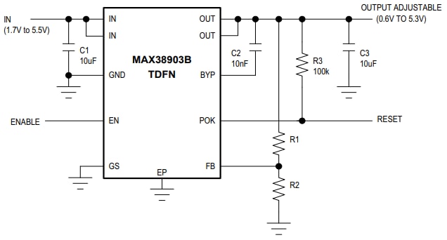 Analog Devices / Maxim Integrated MAX38903x Low Noise LDO Linear Regulator